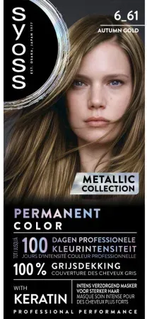 Syoss Permanente Coloration Metallic Collection 6-61 Caramel Gold 1 Kit