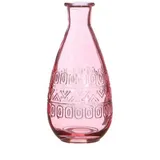 NaDeco Glasflasche 'Rome', Höhe 15,8cm, Durchmesser 7,5cm, viele Farben zur Auswahl | Glasvase Dekoflasche | Glas-Flaschen | Deko-Vasen | Kleine Flaschen | Deko-Blumenvase, Farbe:Hellpink