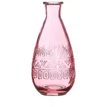 NaDeco Glasflasche 'Rome', Höhe 15,8cm, Durchmesser 7,5cm, viele Farben zur Auswahl | Glasvase Dekoflasche | Glas-Flaschen | Deko-Vasen | Kleine Flaschen | Deko-Blumenvase, Farbe:Hellpink