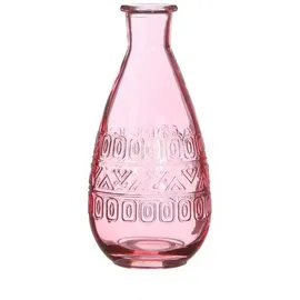 NaDeco Glasflasche 'Rome', Höhe 15,8cm, Durchmesser 7,5cm, viele Farben zur Auswahl | Glasvase Dekoflasche | Glas-Flaschen | Deko-Vasen | Kleine Flaschen | Deko-Blumenvase, Farbe:Hellpink