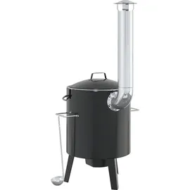 vidaXL Gulaschkanone 52 x 47 x 96 cm Stahl schwarz