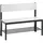 C+P Sitzbank mit Rückenlehne, Basic Plus, H796xB1000xT407mm, Gestell Schwarzgrau / Dekor Weiß (8060-310)