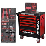 Royaltronic Werkstattwagen RT6X6 Werkzeugwagen 6 Schubladen mit Werkzeug befüllt