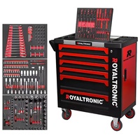 Royaltronic Werkstattwagen RT6X6 Werkzeugwagen 6 Schubladen mit Werkzeug befüllt