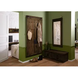 Massivmoebel24 Wandgarderobe Mango 100 x 8 x 190 cm Braun