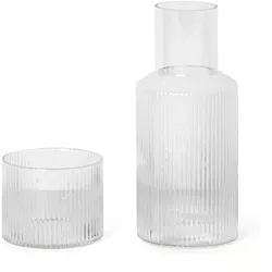 Ferm Living - Ripple Karaffen-Set, klein / klar