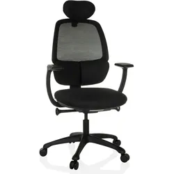 Bürostuhl / Drehstuhl RI-COVER Netzstoff / Stoff schwarz hjh OFFICE