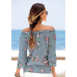 LASCANA Carmenbluse mehrfarbig 46