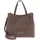 Schultertasche Synthetik Taupe