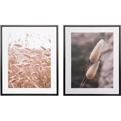 Creativ home Bild mit Rahmen »Schilf«, (2 St.), auf Canvas-Leinwand Creativ home Farbe Rahmen: schwarz + Farbe Bild(er): natur