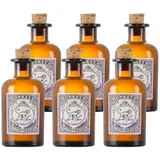 Monkey 47 Schwarzwald Dry Gin Miniatur – Harmonischer Gin mit Wacholderaroma und frischen Zitronen- und Fruchtnoten – 6 x 0,05 l