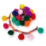 buttinette Pompon-Borte, bunt, 45 mm, 2 m