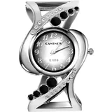 Watch Für  Spangenuhr Damen Modische Damen Uhr Gold und Silber mit Stilvolle Armbanduhren für Damen, Damenuhren Silber und Gold Armbanduhr