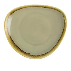 Olympia Kiln dreieckige Teller Moos 16,5cm