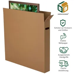 20 x Bilderkarton (915 x 200 x 860 mm) stabil 2-wellig Versandkarton Bilder Gemälde Paket DHL braun Transport Umzug BB-Verpackungen