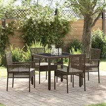 vidaXL Garten Essgruppe 5-tlg. Braun