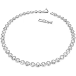 Swarovski Una Angelic Halskette Rund Weiss / Kristall Silber