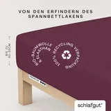 schlafgut Premium Baumwolle 180 x 200 - 200 x 220 cm purple deep