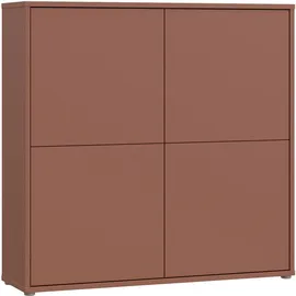 Forte Highboard 124,5 x 121,5 x 34,9 cm Terrakotta