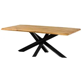 Massivmoebel24 SEATTLE Esstisch #02 200x100 Mikado-Beine Wildeiche braun