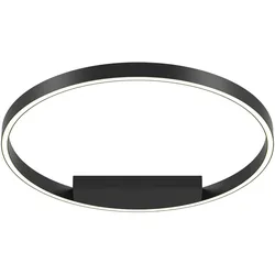 Maytoni Moderne Deckenleuchte Rim Schwarz aus Aluminum LED Energieeffizient 37W für Küche, Schlafzimmer, Wohnzimmer, Esszimmer, Lobby