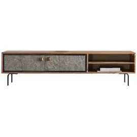 Tikamoon TV Unterschrank 160 cm Braun Metall Lowboard