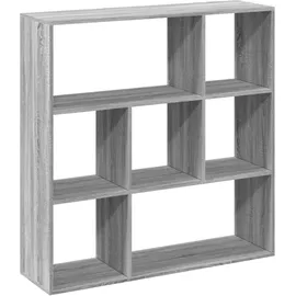 vidaXL Raumteiler-Bücherregal 102 x 29 x 103,5 cm Grau