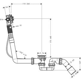 Hansgrohe Exafill S Wanneneinlauf Chrom