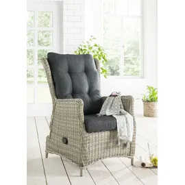 Destiny Casa Relax Polyrattan Sessel 68 x 83 x 105 cm vintage weiß 3 St.
