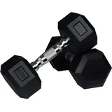 wuuhoo® Hexagon-Hanteln Dorian 2,5-27,5 kg Robuste, gummierte Gusseisen-Hanteln für Krafttraining zu Hause, ergonomischer Griff, perfekt fürs Homegym, auch als 2er-Set erhältlich 2 x 5 kg