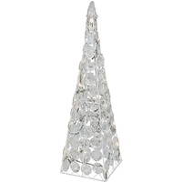 matches21 HOME & HOBBY Dekolicht Weihnachtsbeleuchtung LED-Pyramide Acryl weiß 1 Stk 13x45 cm 13 cm x 45 cm