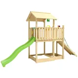 Jungle Gym Spielturm JUNGLE GYM "Drift", grün (hellgrün), Spieltürme, KinderB:454cm H:277cm T:155cm, Holz, Spielanlage inklusive Rutsche mit Wasseranschluss, B:454cm H:277cm T:155cm