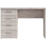 Forte Net 106 Schreibtisch mit 4 Schubladen, Holzwerkstoff, Sandeiche Dekor, B x H x T: 110 x 76.5 x 60 cm