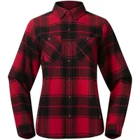 Bergans Nordmarka Flanellhemd Damen Rot/Schwarz Kariert L