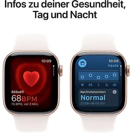 Apple Watch Series 10 GPS 42 mm Aluminiumgehäuse roségold Sportarmband blassrosa S/M