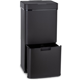 Klarstein Royal Trash Matte Black Sensor-Mülleimer 72 Liter Edelstahl