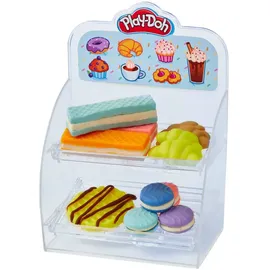 PLAY-DOH Knetspaß Café Bastel-Set mit Spielzeug-Kaffeemaschine 20 Accessoires 8 Dosen mehrfarbige Knete
