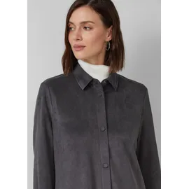 s.Oliver Longbluse in Veloursleder-Optik - grau - 32