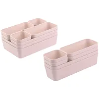 ENGELLAND Schubladen-Organizer Set Aufbewahrungs-Box 14-teilig Rosa