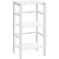 LuxusKollektion Leiterregal Leiterregal Bücherregal 3 Ebenen Metallrahmen Weiß 40 x 30 x 81 cm weiß