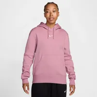 Nike Damen Shirt Sportswear Phoenix Fleece ESTD Kapuzensweatshirt rosa