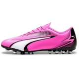 Puma Ultra Play MG Soccer Shoe, Poison PINK White Black, 43 EU