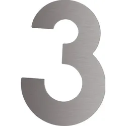 Ziffern Hausnummer 0-9 Höhe 120mm - Edelstahl - 3