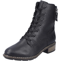 RIEKER Damen 77220 Schnürstiefel, Schwarz, 42 EU