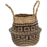 Yardenfun Geflochtener Pflanzenkorb Mit Henkel Faltbarer Großer Blumentopf Aus Natürlichem Gras Stabiler Aufbewahrungskorb Für Wohnzimmer Und Büro Vielseitig Als Blumendekoration Und Pflanzk