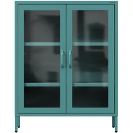 Jan Nowak Vitrine Gina 80 x 40 x 101,5 cm Marine/Meeresgrün/Seegrün