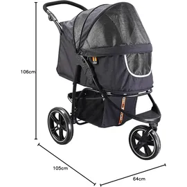 my duque Cooper Hundebuggy schwarz bis 32 kg