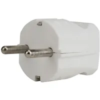Unitec Schuko-Stecker o.Knickschutz weiß