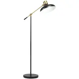 Homcom Stehlampe Höhenverstellbar 40 W mit E27 Sockel Schwarz exkl. Leuchtmittel