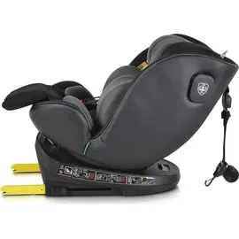 Cangaroo Kindersitz i-Size Castor (40-150cm) Gruppe 0/1/2/3 Isofix, Kopfschutz grau - Grau/Schwarz